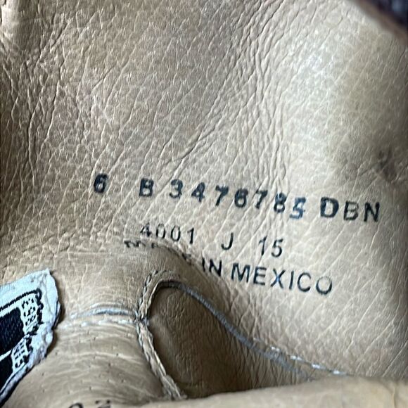 Frye Jayden Cross Strap Dark Brown Leather Women’s Sz 6B Side Zip Ankle Boots - Picture 6 of 14